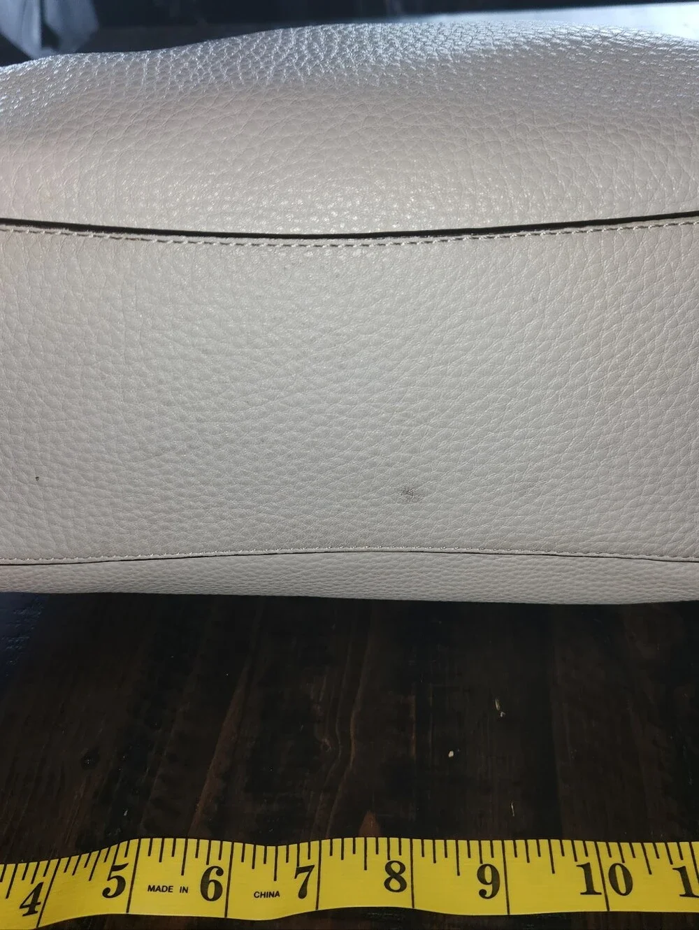 Michael Kors White Pebbled Leather Satchel with Gold Hardware